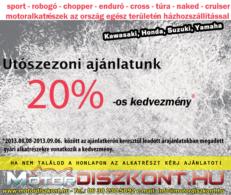 Vásárolj motoralkatrészt kedvezményesen