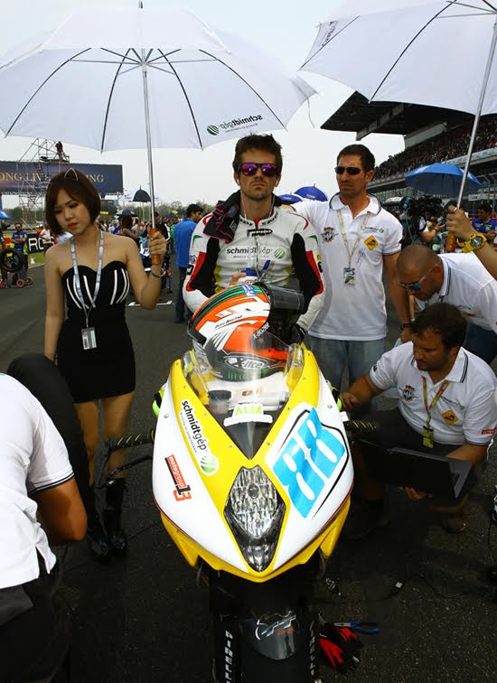 A váltószenzor meghibásodása miatt el sem tudott indulni a thaiföldi futamon a Schmidt Racing Team spanyol világbajnoka